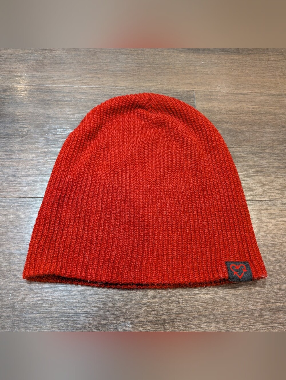 Red knit beanie